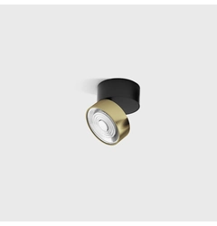 SOL SURF MINI, D75mm, H70mm, LED 7W 3000K, чорний/латунь (02.7526.7.930.BK/BR)