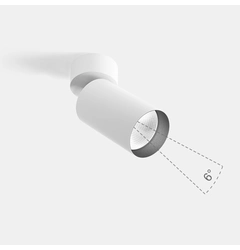 TUB M SA NB, D52мм, H140мм, 9W LED, 3000К, 6°, IP20, білий (02.0595.9.930.WH)