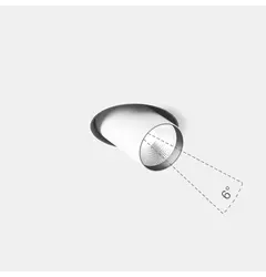 TUB M OUT NB TRIMLESS, D52mm, H60mm, LED 9W, 6°, 3000K, IP20, білий (01.0595.9.930.WH)