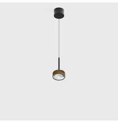 SOL MINI P, D75mm, H135mm, 7W LED, 24º, 4000K, IP20, чорний/кава (03.7530.7.940.BK/CFG)