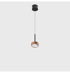 SOL MINI P, D75mm, H135mm, 7W LED, 24º, 4000K, IP20, чорний/мідь (03.7530.7.940.BK/CP)