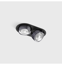 SOL IN MINI X2, L206mm, W111mm, H50mm, LED 2x7W, 3000K, чорний/diamond black (01.7522.14.930.BK/DBG)