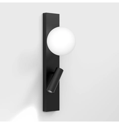 Світильник накладний SFERA WALL M,  L100mm, sp116mm, h344mm, LED 3.6W, LED 1.5W, 3000К, IP20, чорний (10.0634.5.930.BK)