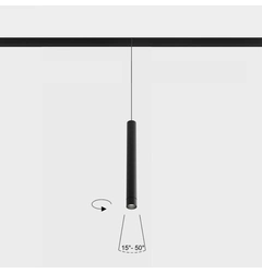 IN_LINE TUB S P 300 ZOOM, D30mm, H300mm, LED  5.4W, 4000K, 15°-50°, 48V DС, чорний (06.0339.6.940.BK)