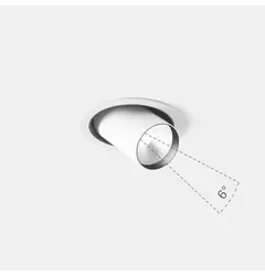 TUB M OUT NB, D52mm, H60mm, LED 9W 3000K, 6°, IP20, білий (01.0596.9.930.WH)