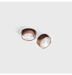 SOL IN MINI X2, L206mm, W111mm, H50mm, LED 2x7W, 3000K, білий/мідь (01.7522.14.930.WH/CP)