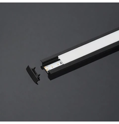 LED-профіль врізний анодований чорний COLORS 2,5 метра (LE2507_2,5(black))