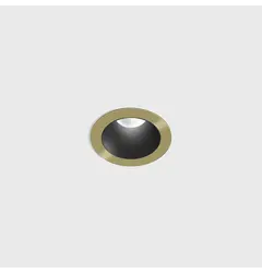 Вбудований стельовий світильник з рамкою NANO R, D48мм, H67мм, CREE LED 8W, 640Lm, 3000K, 50°, CRI>90, 700mA, IP44, латунь/чорний