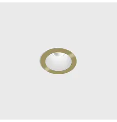 Вбудований стельовий світильник з рамкою NANO R, D48мм, H67мм, CREE LED 8W, 640Lm, 3000K, 50°, CRI>90, 700mA, IP44, латунь/білий