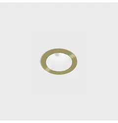 Вбудований стельовий світильник з рамкою NANO R, D48мм, H67мм, CREE LED 8W, 640Lm, 4000K, 50°, CRI>90, 700mA, IP44, латунь/білий