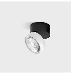 Накладний стельовий світильник, поворотний SOL SURF, D95мм, H78мм, LED 14W, 1446Lm, 3000K, 38°, CRI>90, 350mA, 220V-240V, IP20, чорний/білий