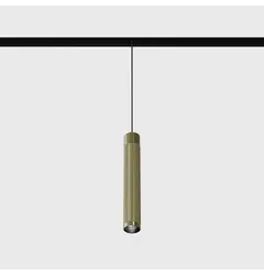 Підвісний світильник IN_LINE TUB S P 200, D30mm, H200mm, CREE LED 7W, 610Lm, 3000K, 50°, CRI>90, 48V, 4-х провідний DIM DALI, IP20, латунь/чорний