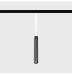 Підвісний світильник IN_LINE TUB S P 200, D30mm, H200mm, CREE LED 7W, 610Lm, 4000K, 50°, CRI>90, 48V, 4-х провідний DIM DALI, IP20, титановий/чорний