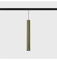 Підвісний світильник IN_LINE TUB S P 300, D30mm, H300mm, CREE LED 7W, 3000K, 610Lm, 50°, CRI>90, 48V, 4-х провідний DIM DALI, IP20, латунь/чорний
