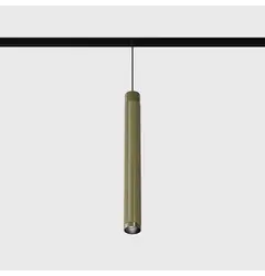 Підвісний світильник IN_LINE TUB S P 300, D30mm, H300mm, CREE LED 7W, 3000K, 610Lm, 50°, CRI>90, 48V, 2-х групний, Вкл./Викл., IP20, латунь/чорний
