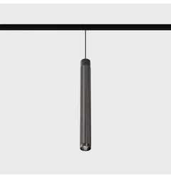 Підвісний світильник IN_LINE TUB S P 300, D30mm, H300mm, CREE LED 7W, 3000K, 610Lm, 50°, CRI>90, 48V, 2-х групний, Вкл./Викл., IP20, титановий/чорний