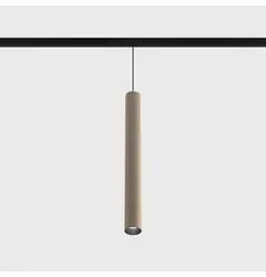 Підвісний світильник IN_LINE TUB S P 300, D30mm, H300mm, CREE LED 7W, 3000K, 610Lm, 50°, CRI>90, 48V, 4-х провідний DIM DALI, IP20, sahara beige/black color