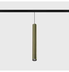 Підвісний світильник IN_LINE TUB S P 300, D30mm, H300mm, CREE LED 7W, 4000K, 610Lm, 50°, CRI>90, 48V, 2-х групний, Вкл./Викл., IP20, латунь/чорний