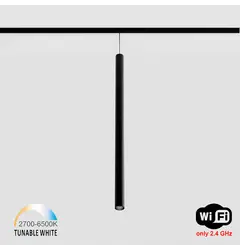 Підвісний світильник IN_LINE TUB S P 600 TW, D30mm, H60mm, LED 8W, TW DIM: 2700K(393Lm)-6500K(454Lm), 30°, CRI>90, 48V DС, IP20, чорний