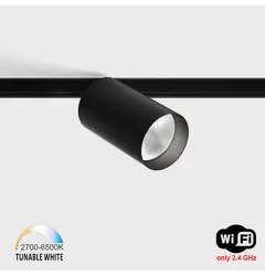 Прожектор IN_LINE TUB M A 90 TW, D52mm, H90mm, LED 13W, TW DIM: 2700K(840Lm)-6500K(994Lm), 30°, CRI>90, 48V DС, IP20, чорний