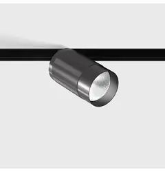 Прожектор IN_LINE TUB M A 90, D52mm, H90mm, CREE LED 10.8W, 3000K, 1120Lm, 50°, CRI>90, 48V, 2-х групний, Вкл./Викл., IP20, титановий/чорний