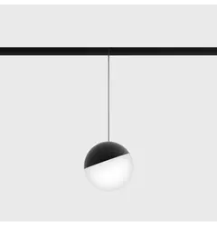 Підвісний світильник IN_LINE BALL M, D100mm, H1500mm, CREE LED 7W, 590Lm, 3000K, 230°, CRI>90, 48V, 4-х провідний DIM DALI, IP20, опаловий, чорний