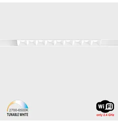 Лінійний світильник IN_LINE COMFORT 205 TW, L205mm, W24.5mm, H48mm, LED 10W, TW DIM: 2700K(563Lm)-6500K(632Lm), 20°, CRI>90, 48V DС, IP20, білий