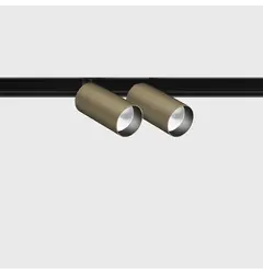 Прожектор IN_LINE TUB S A 60 X2, D30mm, H60mm, L211mm, CREE LED 2x4.5W, 2700K, 2x430Lm, 36°, CRI>90, 48V, 2-х групний, Вкл./Викл., IP20, бронзовий/чорний