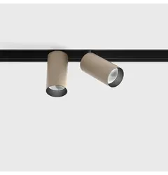 Прожектор IN_LINE TUB S A 60 X2, D30mm, H60mm, L211mm, CREE LED 2x4.5W, 3000K, 2x430Lm, 36°, CRI>90, 48V, 4-х провідний DIM DALI, IP20, бежевий/чорний