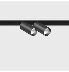 Прожектор IN_LINE TUB S A 60 X2, D30mm, H60mm, L211mm, CREE LED 2x4.5W, 4000K, 2x430Lm, 36°, CRI>90, 48V, 2-х групний, Вкл./Викл., IP20, титановий/чорний