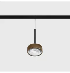 Підвісний світильник IN_LINE SOL MINI P, D75mm, H135mm, LED 7W, 610Lm, 4000K, 24°, CRI>90, 48V, 2-х групний, Вкл./Викл., IP20, кавовий/чорний