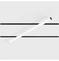 Трековий cвітильник IN_LINE STICKS, L800mm, D30mm, Bridgelux LED 20W, 1200Lm, 3000K, 110°, CRI>90, 48V, 2-х групний, Вкл./Викл., IP20, опаловий, чорний