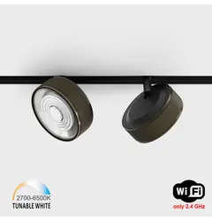 Прожектор IN_LINE SOL TW, D95mm, H33mm, LED 13W, TW DIM: 2700K(881Lm)-6500K(1025Lm), 24°, CRI>90, 48V DС, IP20, бронзовий/чорний