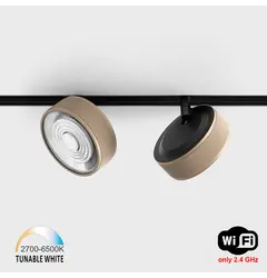 Прожектор IN_LINE SOL TW, D95mm, H33mm, LED 13W, TW DIM: 2700K(881Lm)-6500K(1025Lm), 24°, CRI>90, 48V DС, IP20, бежевий/чорний