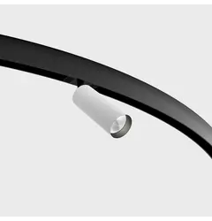 Прожектор IN_RING TUB M A 140, D52mm, H140mm, CREE LED 19W, 3000K, 50°, 1970Lm, CRI>90, Вкл./Викл., 48V, IP20, білий/чорний