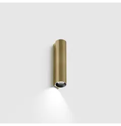 Накладний настінний світильник WALL TUB S 150 RIB, вниз, D32mm, SP36.3mm, H150mm, CREE LED 3W, 3000K, 101Lm, 60°, CRI>90, IP20, 220-240V, латунь
