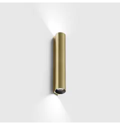 Накладний настінний світильник WALL TUB S 200, вгору/вниз, D32mm, SP36.3mm, H200mm, CREE LED 2x3.3W, 3000K, 2x101Lm, 60°, CRI>90, IP20, 220-240V, латунь