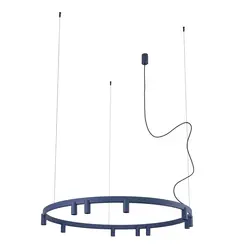Люстра Nowodvorski 12286 Fourty Round GU10 R35+LED 11+6x10W+9W 3000K 710Lm IP20 синя