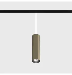 Підвісний світильник IN_LINE TUB M P 200, D52mm, H200mm, CREE LED 10.8W, 3000K, 1120Lm, 50°, CRI>90, 48V, 2-х групний, Вкл./Викл., IP20, бронзовий/чорний