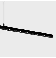 Підвісний світильник IN_LINE COMFORT 3000, L2975mm, W18mm, H28mm, CREE LED 45W, 30°, 3000К, 3244Lm, CRI>90, touch dimming, 48V, 4-х провідний DIM DALI, IP20, чорний
