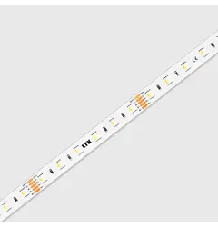 Світлодіодна гнучка стрічка RGB + білий 3000К, L5000mm, W12mm, H2.1mm, 19.2W/m, 24V, RGB+3000K, 703Lm/m, 60Leds/m, лінія розрізу:100mm, IP20