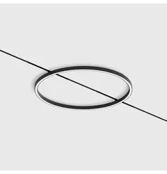 Трековий cвітильник MICRO_LINE AURA S OUT, direct light, D267mm, W8mm, H10mm, LED 9W, 3000K, 110°, 80Lm, CRI>90, 48V, DIM DALI, IP20, опаловий, чорний
