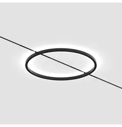 Трековий cвітильник MICRO_LINE AURA S IN, indirect light, D267mm, W8mm, H10mm, LED 9W, 3000K, 110°, 80Lm, CRI>90, 48V, DIM DALI, IP20, опаловий, чорний