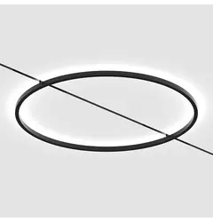 Трековий cвітильник MICRO_LINE AURA M IN, indirect light, D267mm, W8mm, H10mm, LED 12W, 3000K, 110°, 127Lm, CRI>90, 48V, DIM DALI, IP20, опаловий, чорний
