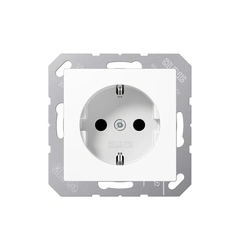 Розетка с ж/к с защитн. шторки 230V/16A ECO PROFI, цвет белый