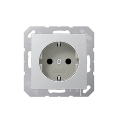 Розетка с ж/к 230V/16A ECO PROFI, цвет алюминий