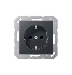 Розетка с ж/к 230V/16A ECO PROFI, цвет антрацит