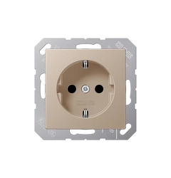 Розетка с ж/к 230V/16A ECO PROFI, цвет шампань