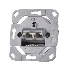 Механизм сетевой розетки 2 местный Cat.6A IEEE 802.3an Gira 245200