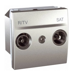 Розетка телевизионная концевая ТV-R-SAT 2-м. Unica алюминий MGU3.455.30